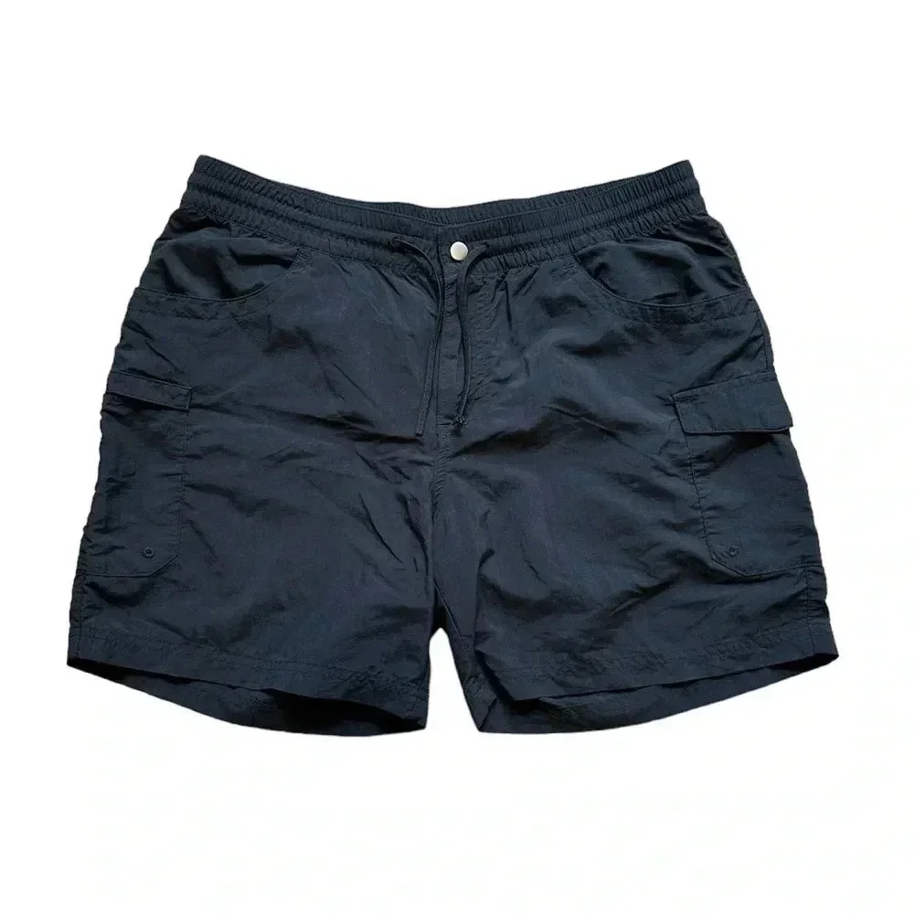 COLUMBIA Cargo Men’s Black Hiking Camping Drawstring Size Large